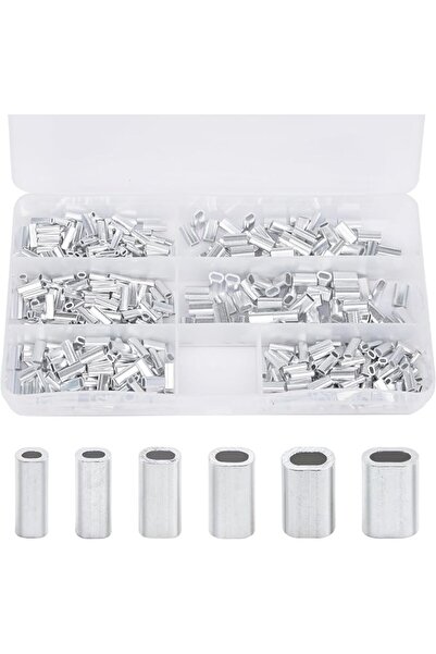 GENERAL AGOOL Aluminum Single Barrel Crimp Sleeves Kit -500pcs Aluminum Crimp...