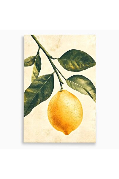 Luxcanva Tablou Canvas Lemon Art 50x70 cm pe Sasiu Lemn Lemon Art Lamaie Frunze