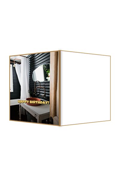 OEM Anniversary greeting card with copper sink theme, unique design, 13.3x19....