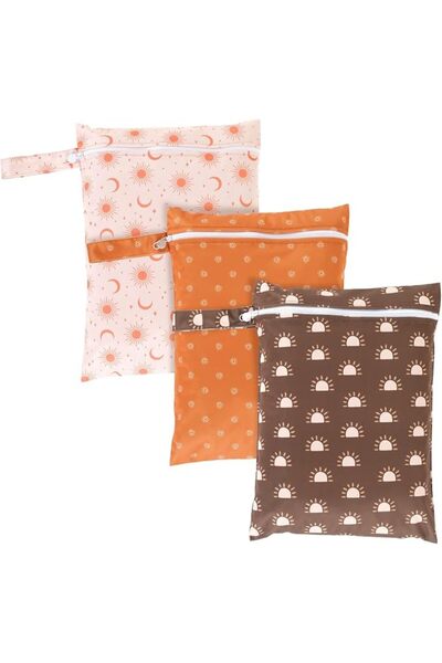 ALMEKAQUZ 3Pcs Wet Dry Bags Storage Bag, Wet Dry Bag for Baby Cloth Diapers &...