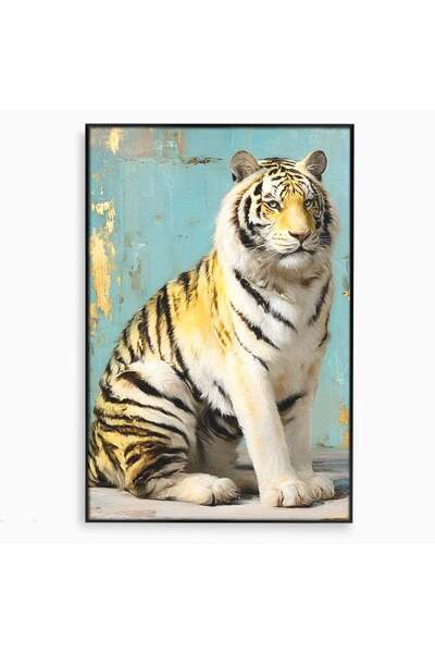 Luxcanva Tablou Canvas Legenda de Aur 40x60 cm cu Rama Negru Legenda de Aur T...