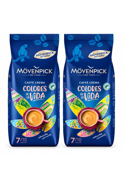 Mövenpick 2 x Movenpick Colores de la Vida κόκκοι καφέ 1 κιλό
