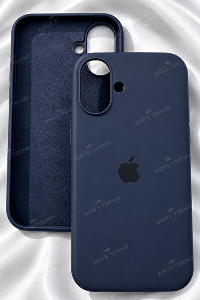 Revasser iPhone 16 için Kılıf Lansman Logolu İçi Yumuşak Kadife 16 kılıfı sil...
