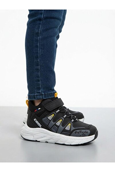 Lütfi Black Waterproof Orthopedic Non-Slip Lightweight Sole Boys' Boots