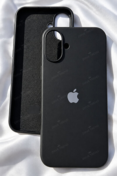 Revasser iPhone 16 için Kılıf Lansman Logolu İçi Yumuşak Kadife 16 kılıfı sil...