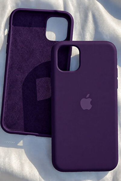 Revasser iPhone 11 için Kılıf Lansman Logolu İçi Yumuşak Kadife 11 kılıfı sil...