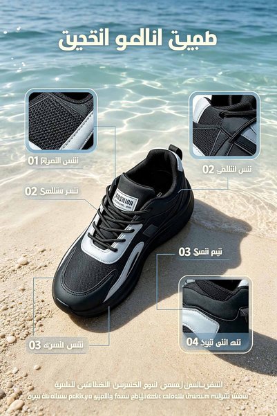Najd Trend Mall سنيكرز كاجوال بتصميم عصري | تهوية ممتازة، نعل مرن ماص للصدمات...
