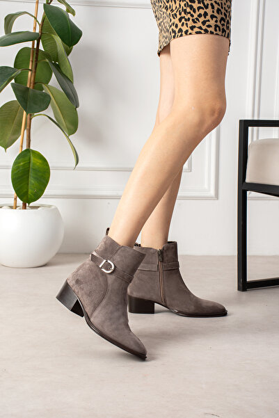 dericia shoes Milana Hakiki Deri Süet Kadın Bot