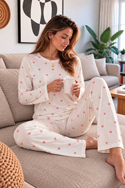PİJAMA VAKTİ Women's Pajama Set Patterned 100% Cotton
