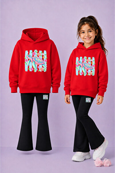 LORVEX Sweatshirt - Spanish Leggings Set Girls' Winter Top and Bottom Set