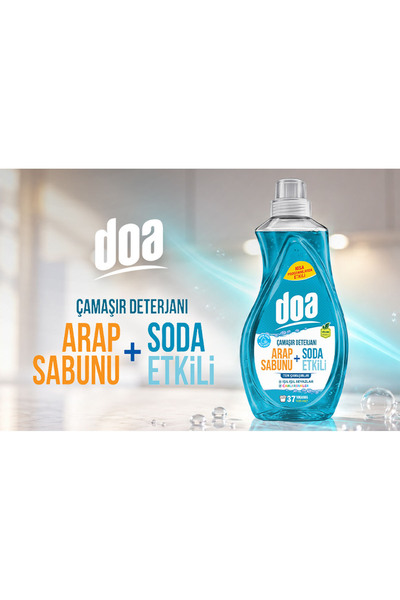 Doa Arap Sabunu ve Soda Etkili Çamaşır detarjanı Tüm Çamaşırlar / Makine ve Elde Vegan