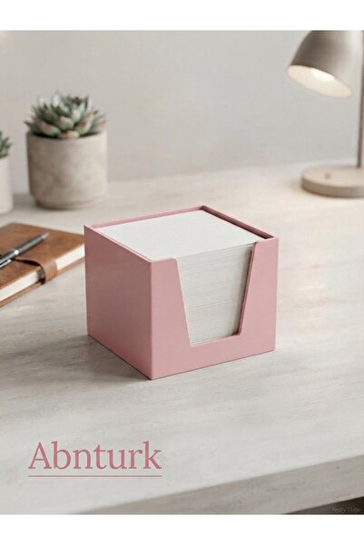 abnturk 1 Adet Masaüstü Küp Not Kağıdı 9x9cm Küp Blok Notluk Kutu İçerisinde ...