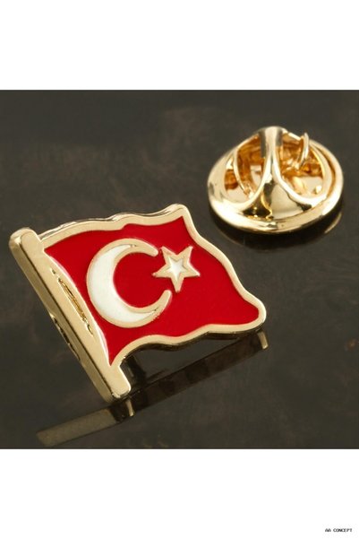 ZERO LAND CONCEPTA Crescent and Star Lapel Pin (14848) Yellow