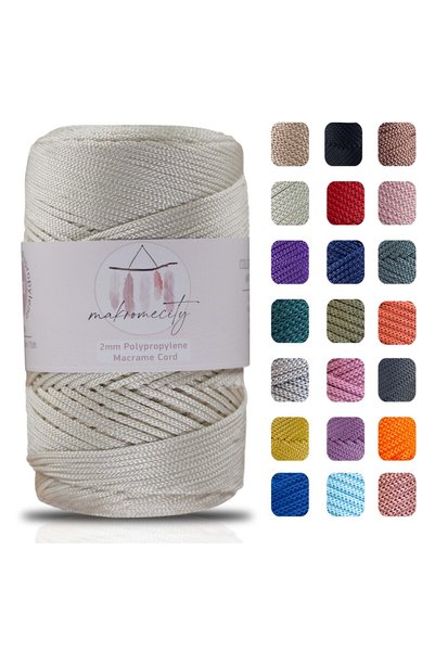 Makromecity 2 Mm - 200 gr Polyester Makrome Ipi Ekru 230 M Polyester Makrome ...