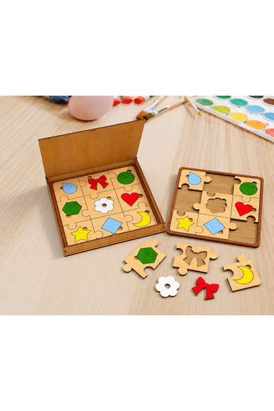 ROKH 🧩   Wooden Montessori Shape Puzzle |   Educational Wooden Puzzle for Ch...