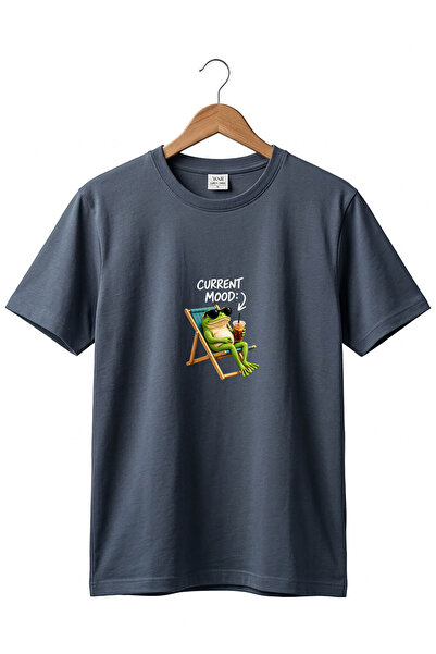 onsrawear Cute Frog Current Mood Coffee Design Τυπωμένο 100% βαμβακερό βασικό...