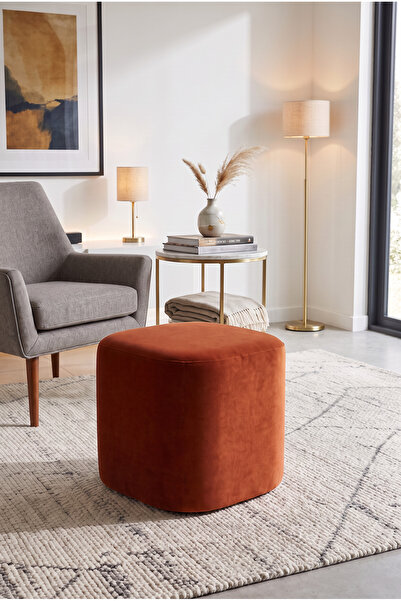 Forte Home Dora Kavisli Kare Puf