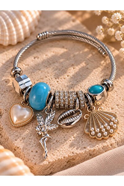 PALMİA TAKI AKSESUAR İtalyan Charm Detaylı bileklik