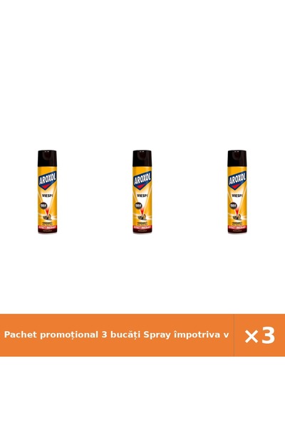 Aroxol Pachet promoțional 3 bucăți Spray împotriva viespilor AROXOL, 400 ml