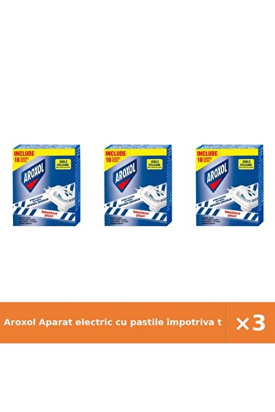 Aroxol Aparat electric cu pastile împotriva tântarilor, 3 bucăți