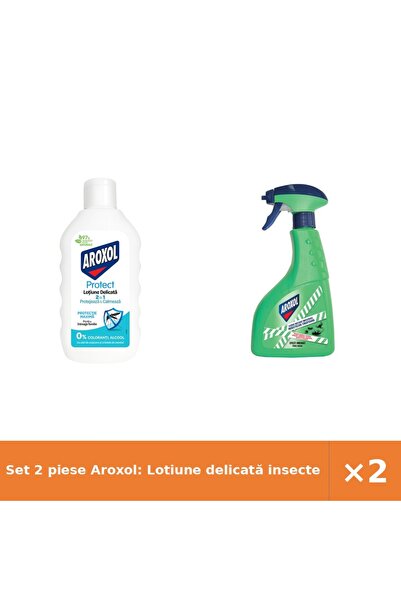 Aroxol Set 2 piese Aroxol: Lotiune delicată insecte 200 ml + Lichid instant i...