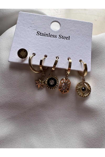RİSE Stainless Steel Multiple Design Earrings