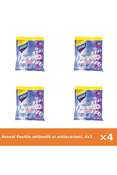 Aroxol Pastile antimolii și antiacarieni, 4x20 buc, protecție împotriva moliilor