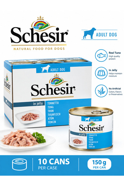 Schesir [8005852712530] Can for Dog Tuna in Jelly 150g (10 Can)