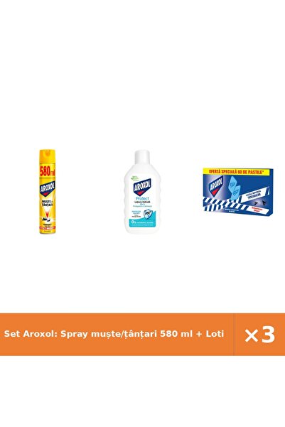 Aroxol Set Aroxol: Spray muște/țânțari 580 ml + Lotiune delicată insecte 200 ...