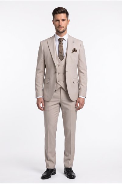 atlas classics Erkek Slim Fit Yelekli Takım Elbise (yeni sezon)
