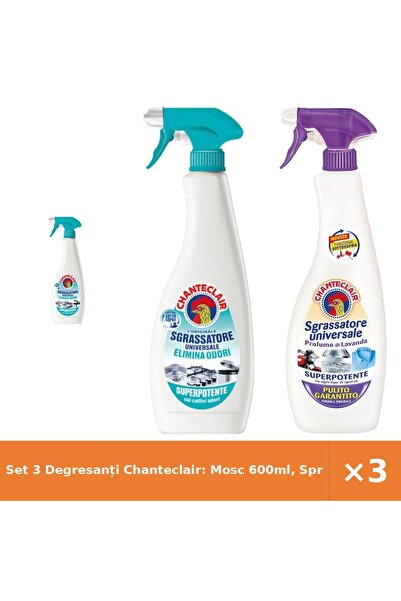 Chanteclair Set 3 Degresanți Chanteclair: Mosc 600ml, Spray Anti-Miros, Lavan...