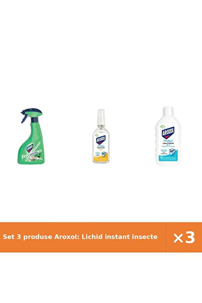 Aroxol Set 3 produse Aroxol: Lichid instant insecte târâtoare, Soluție Protec...