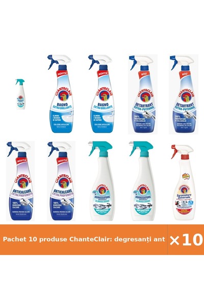Chanteclair Pachet 10 produse ChanteClair: degresanți anticalcar, detartrant,...