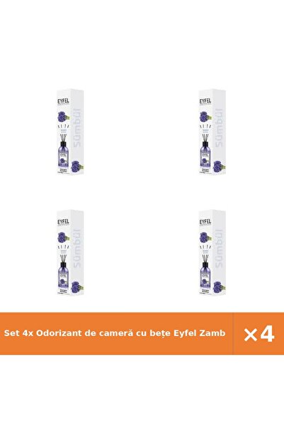 Eyfel Set 4x Odorizant de cameră cu bețe Zambile 120 ml - Aromă florală