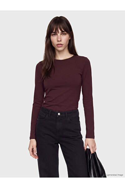 LC Waikiki Lcw Everyday Women's Plum Crew Neck Bodysuit