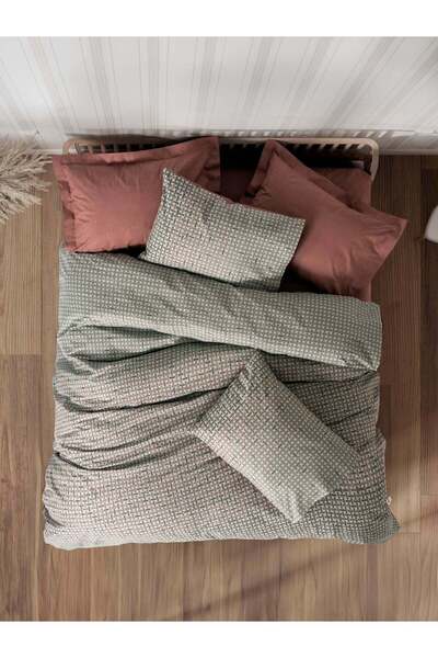 Cotton Box Lenjerie de pat pentru 2 persoane cu cearșaf cu elastic Petite Mot...