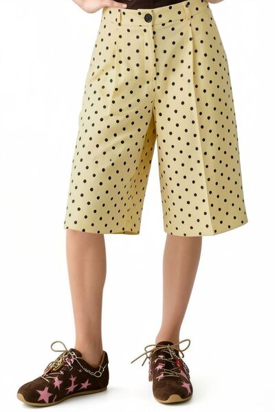 Hiccup Pucka High Waist Polka Dot Capri Shorts