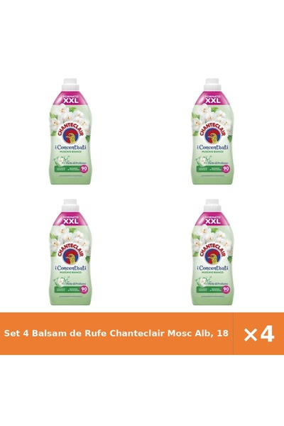 Chanteclair Set 4 Balsam de Rufe Mosc Alb, 1800 ml, 90 Spălări