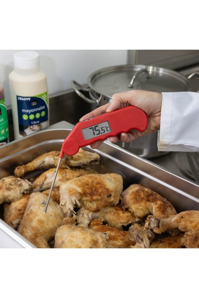 Electronic Temperature Instruments (ETI) Gourmet | Katlanabilir Problu Profesyonel Gıda Termometresi - Kırmızı