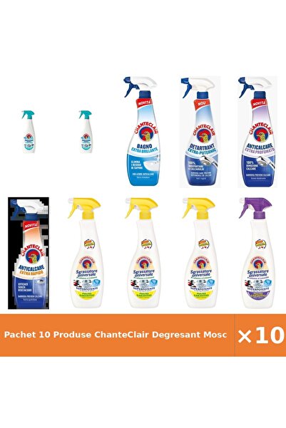 Chanteclair Pachet 10 Produse Degresant Mosc Anticalcar Detartrant Lămâie Lav...