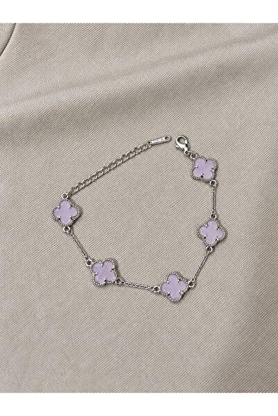Gizemindünyası Crystal Stone 316L Steel Flower Bracelet