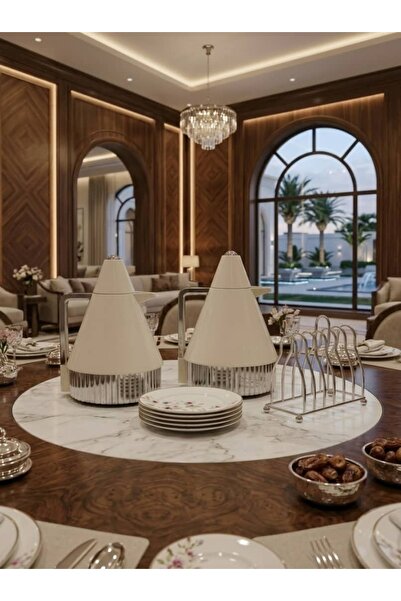 Generic Brand Luxury Modern Ivory Color Trams and Decorative Ceramic Serving ...