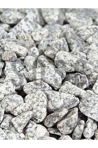 Natural Granit Dekoratif Çakıl Taşı, Gri Beyaz, 1-2 cm, 1 kg