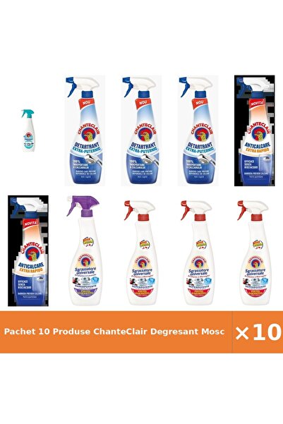 Chanteclair Pachet 10 Produse Degresant Detartrant Anticalcar Extra Rapid Mar...