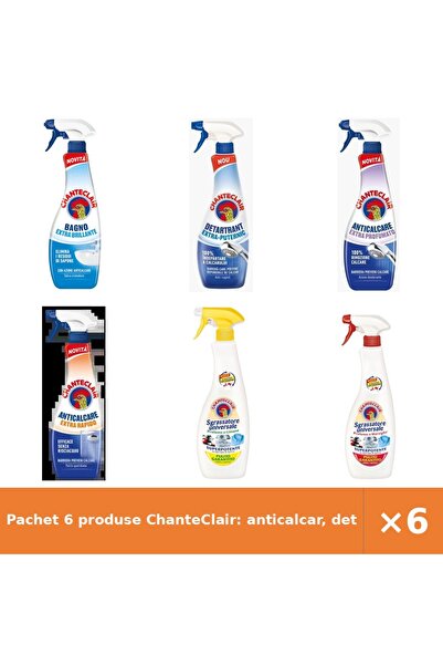 Chanteclair Pachet 6 produse ChanteClair: anticalcar, detartrant extra-putern...