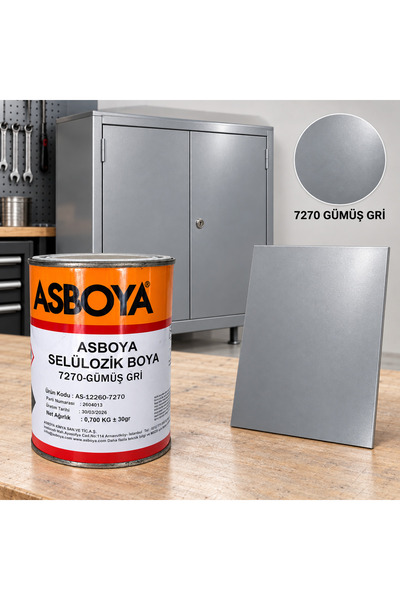 As ASBOYA Selülozik Boya 1000 Beyaz-Gümüş Gri 700 Gr – Hava Kurumalı Son Kat ...
