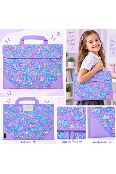 SMIGGLE Trailblazer Lila Kitap Çantası-Okula Uygun
