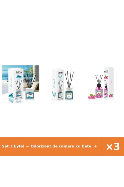 Eyfel Set 3 — Odorizant de camera cu bete + Odorizant de camera cu bete + Odo...