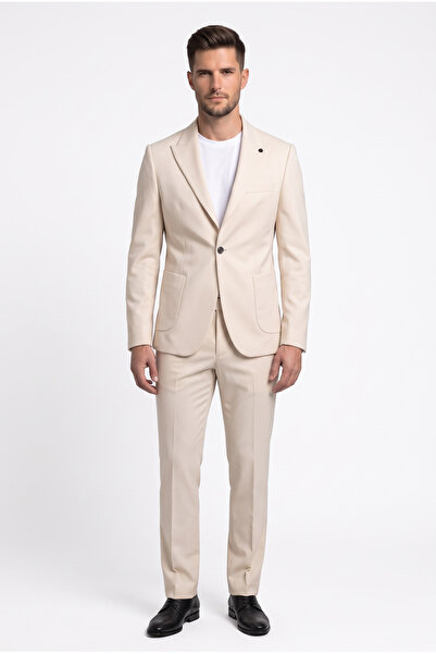 atlas classics Erkek Slim Fit Torba Cepli Jogger Pantolonlu Takım Elbise