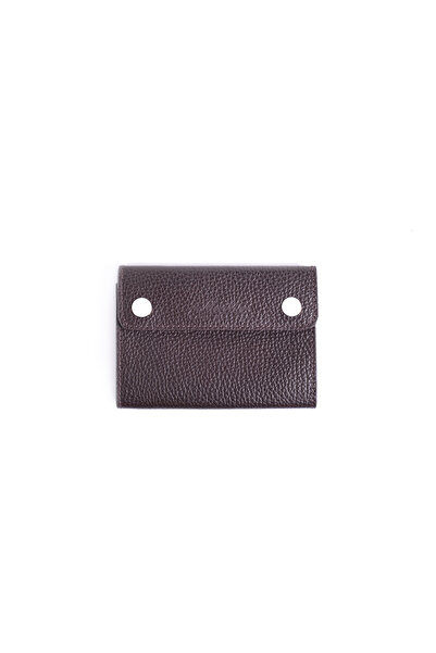 Hakiki Deri Unisex Minimal Pasaport Kılıfı veya Mini Not Defter Kılıfı-(Deri-Kahve)